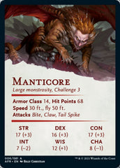 Manticore Art Card [Dungeons & Dragons: Adventures in the Forgotten Realms Art Series] | Gear Gaming Bentonville