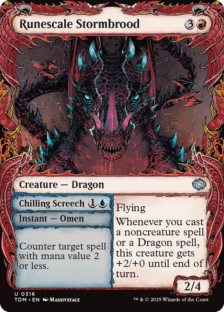 Runescale Stormbrood (Showcase) [Tarkir: Dragonstorm] | Gear Gaming Bentonville