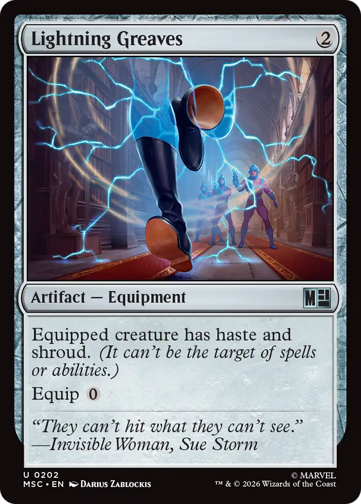 Lightning Greaves (Surge Foil) [Marvel Super Heroes Commander] | Gear Gaming Bentonville