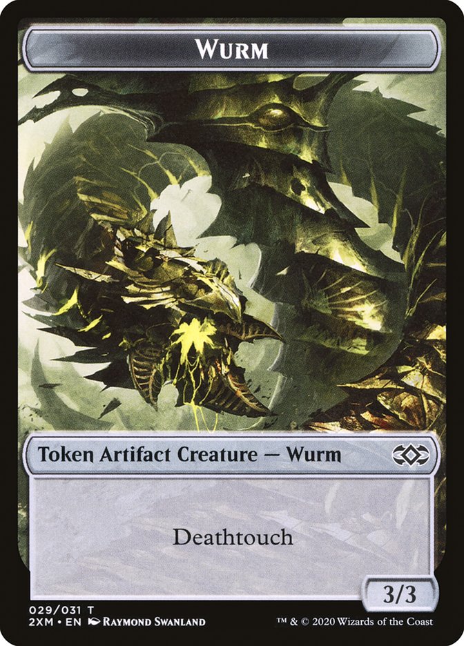 Elephant // Wurm (029) Double-Sided Token [Double Masters Tokens] | Gear Gaming Bentonville