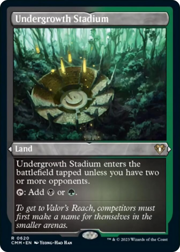 Undergrowth Stadium (Foil Etched) [Commander Masters] | Gear Gaming Bentonville