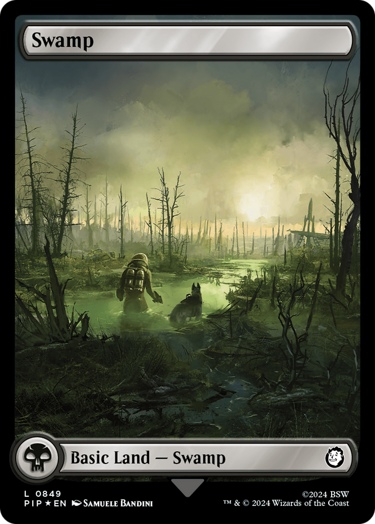 Swamp (0849) (Surge Foil) [Fallout] | Gear Gaming Bentonville