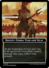 Bounty: Gorra Tash and Silas // Bounty Rules Double-Sided Token [Outlaws of Thunder Junction Commander Tokens] | Gear Gaming Bentonville