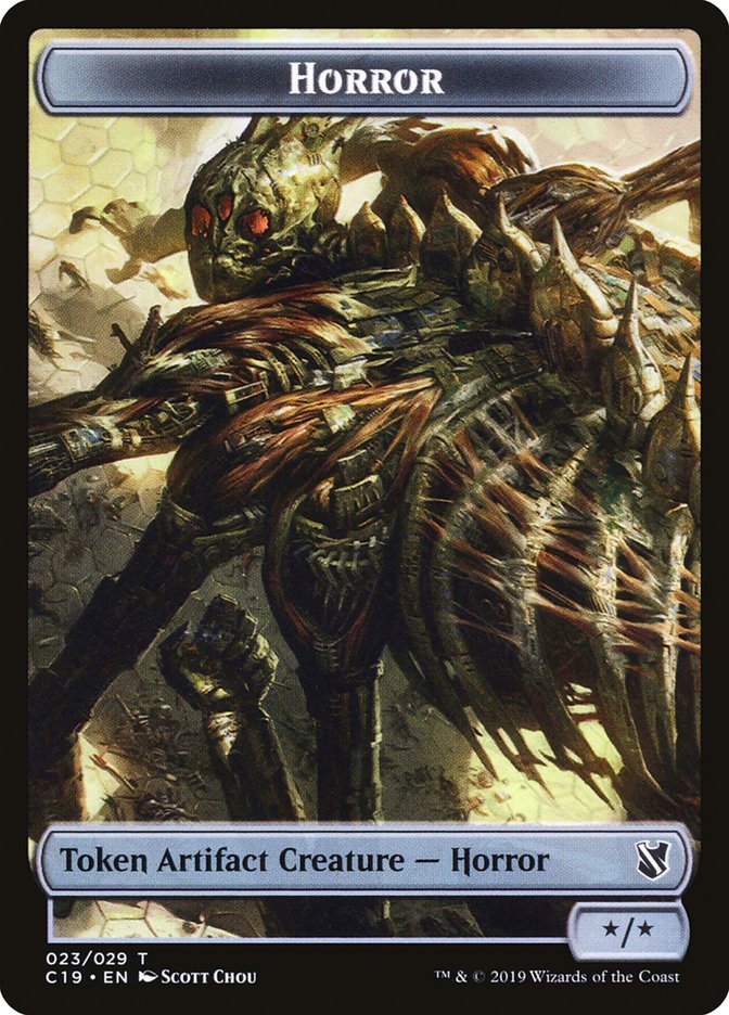 Angel of Sanctions // Horror Double-Sided Token [Commander 2019 Tokens] | Gear Gaming Bentonville