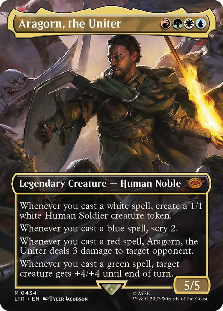 Aragorn, the Uniter (Borderless Alternate Art) [The Lord of the Rings: Tales of Middle-Earth] | Gear Gaming Bentonville