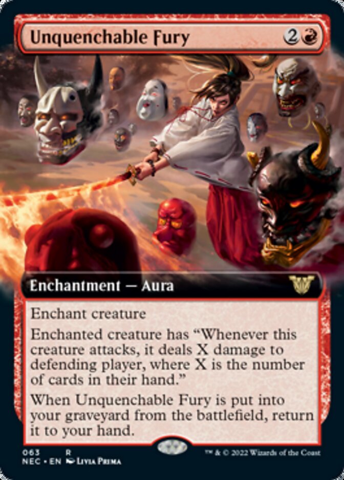 Unquenchable Fury (Extended Art) [Kamigawa: Neon Dynasty Commander] | Gear Gaming Bentonville