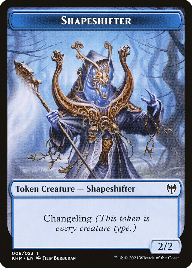 Human Warrior // Shapeshifter Double-Sided Token [Kaldheim Tokens] | Gear Gaming Bentonville