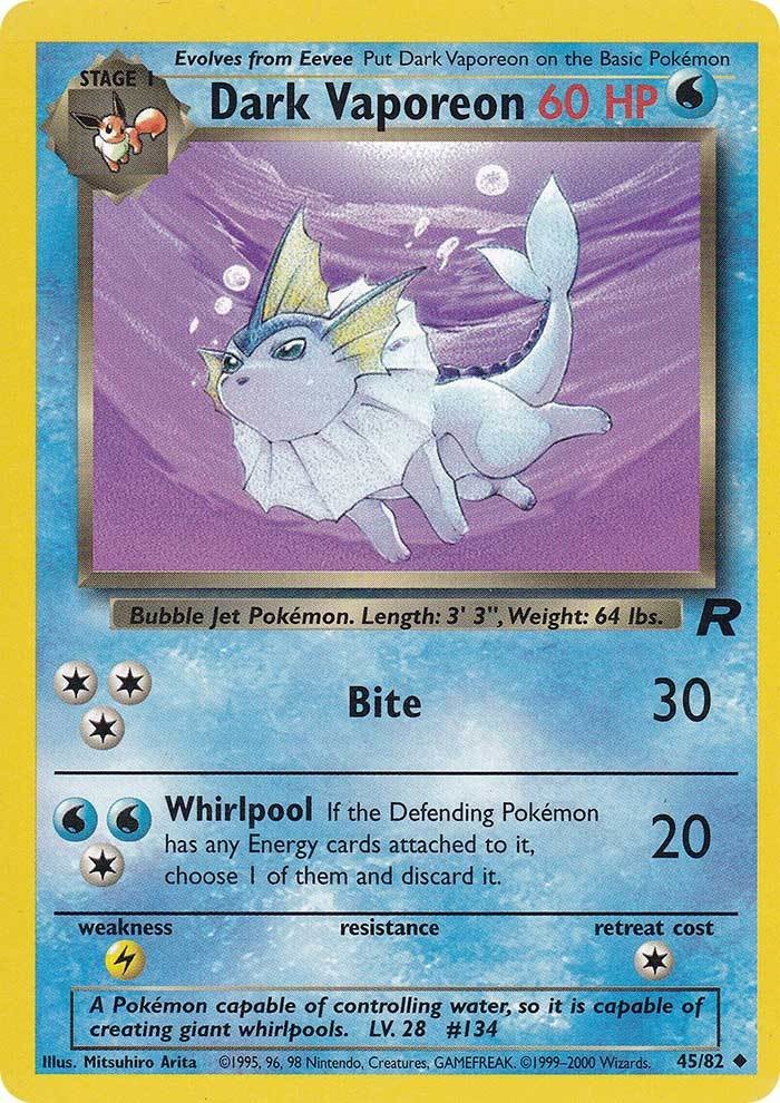 Dark Vaporeon (45/82) [Team Rocket Unlimited] | Gear Gaming Bentonville