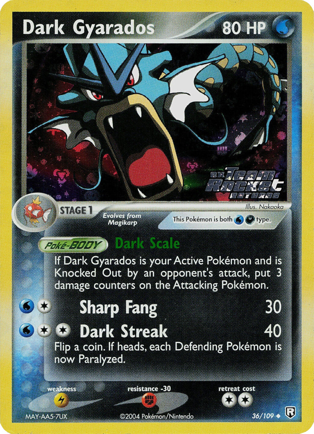 Dark Gyarados (36/109) (Stamped) [EX: Team Rocket Returns] | Gear Gaming Bentonville