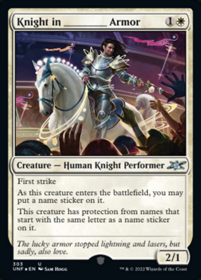 Knight in _____ Armor (Galaxy Foil) [Unfinity] | Gear Gaming Bentonville
