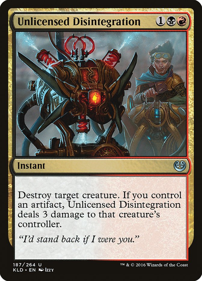 Unlicensed Disintegration [Kaladesh] | Gear Gaming Bentonville