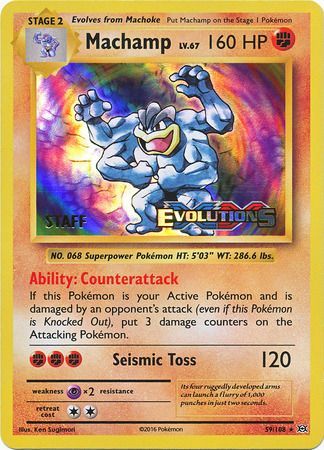 Machamp (59/108) (XY Evolutions Staff Prerelease) [XY: Black Star Promos] | Gear Gaming Bentonville