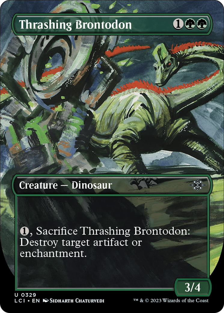 Thrashing Brontodon (Borderless) [The Lost Caverns of Ixalan] | Gear Gaming Bentonville