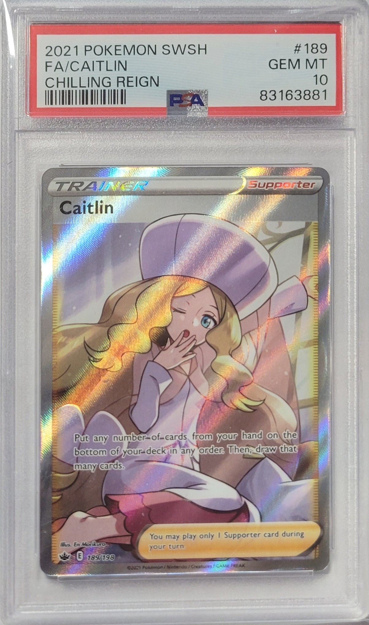 Caitlin (189/198) PSA 10 [Sword & Shield: Chilling Reign] | Gear Gaming Bentonville