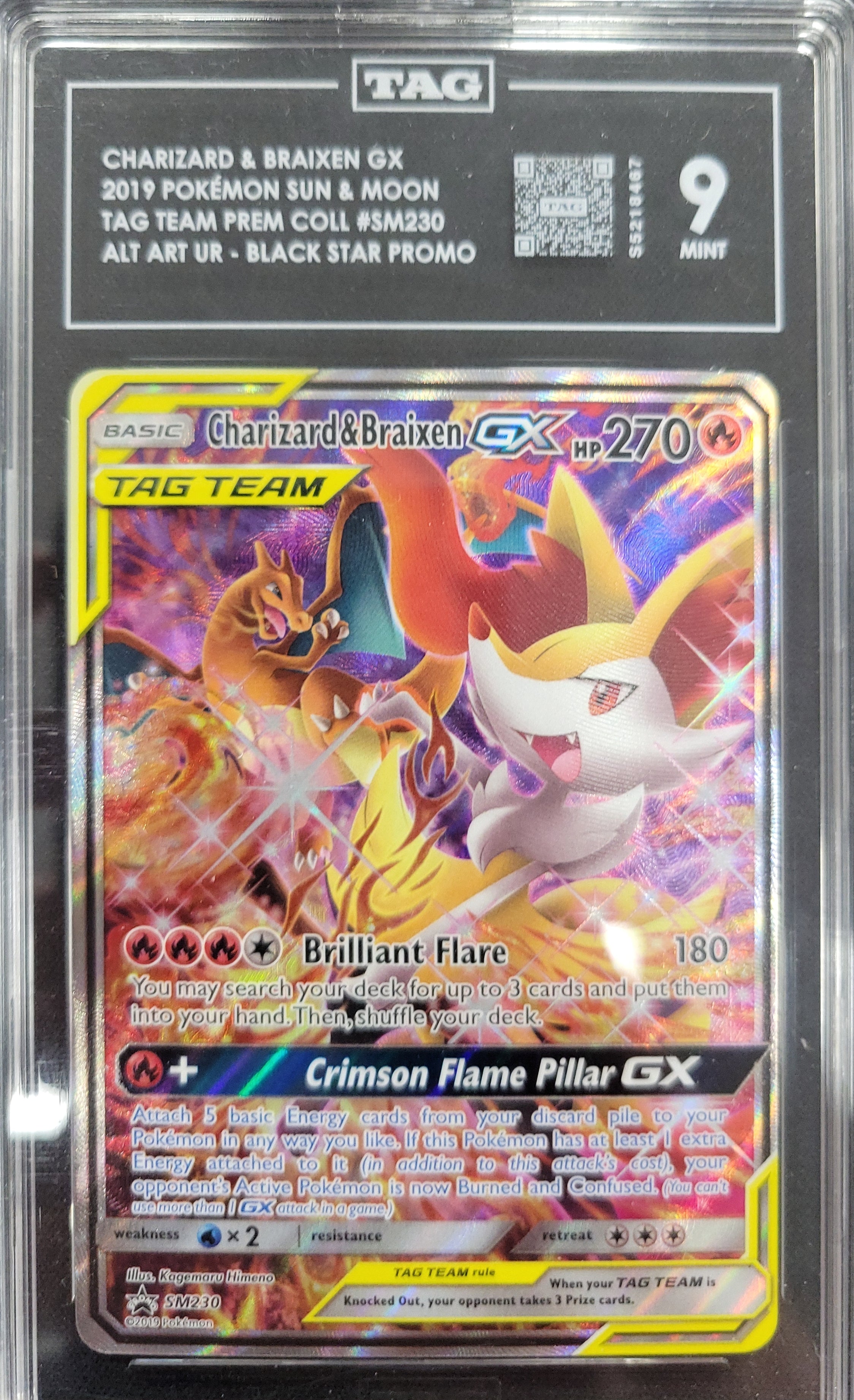 Charizard & Braixen GX (SM230) TAG 9 [Sun & Moon: Black Star Promos] | Gear Gaming Bentonville