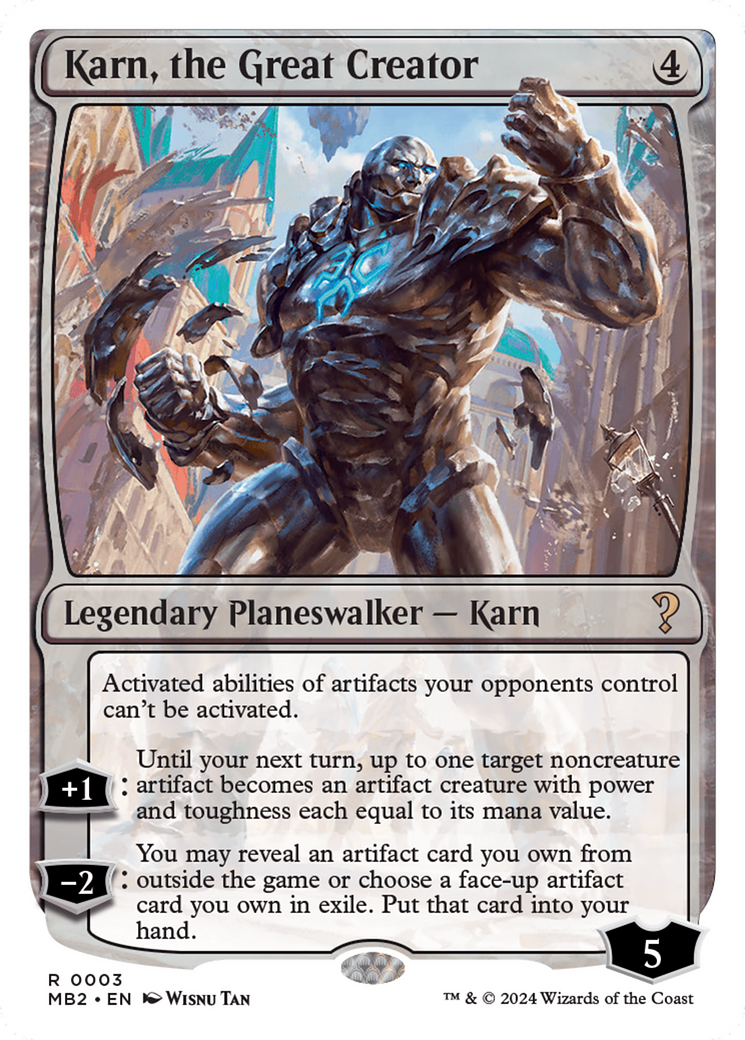 Karn, the Great Creator (White Border) [Mystery Booster 2] | Gear Gaming Bentonville