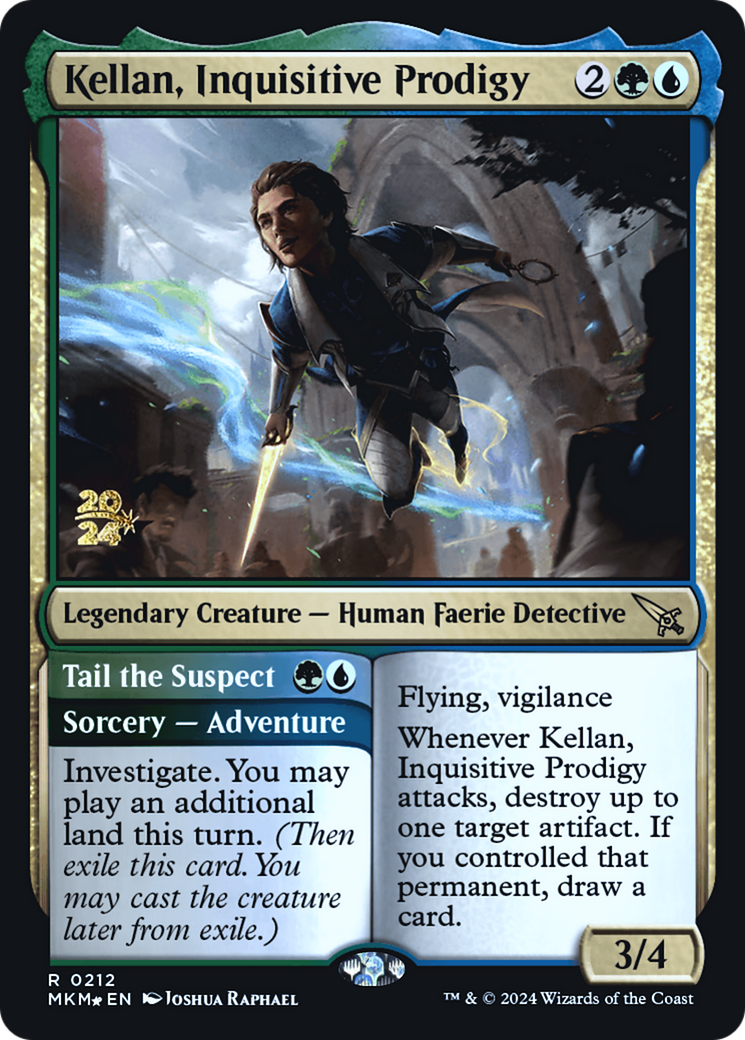 Kellan, Inquisitive Prodigy [Murders at Karlov Manor Prerelease Promos] | Gear Gaming Bentonville