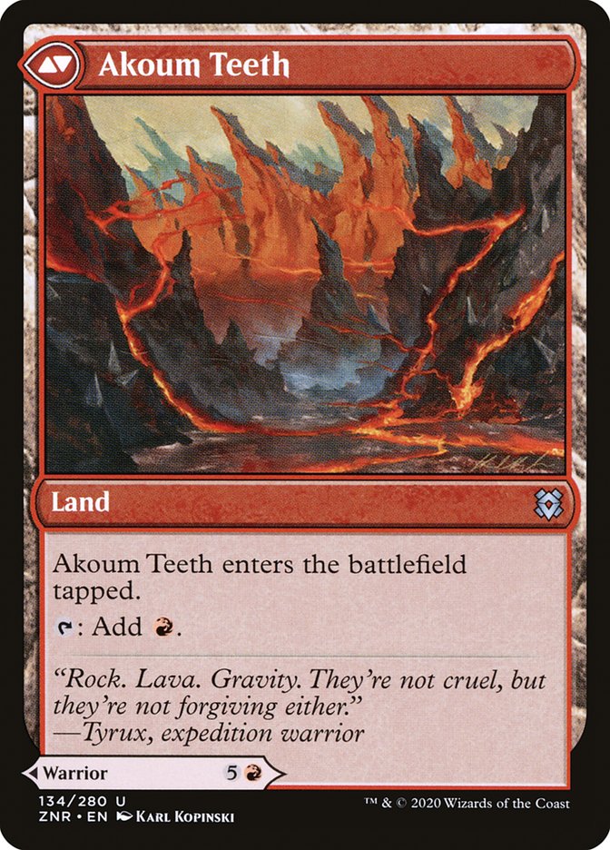 Akoum Warrior // Akoum Teeth [Zendikar Rising] | Gear Gaming Bentonville