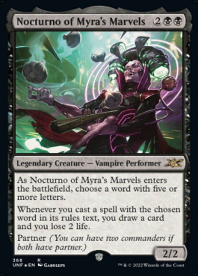 Nocturno of Myra's Marvels (Galaxy Foil) [Unfinity] | Gear Gaming Bentonville