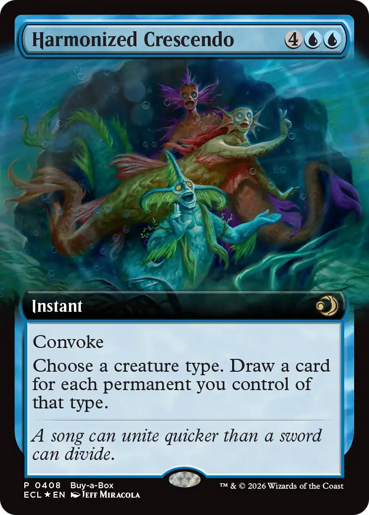 Harmonized Crescendo (Extended Art) (Buy-A-Box) [Lorwyn Eclipsed] | Gear Gaming Bentonville