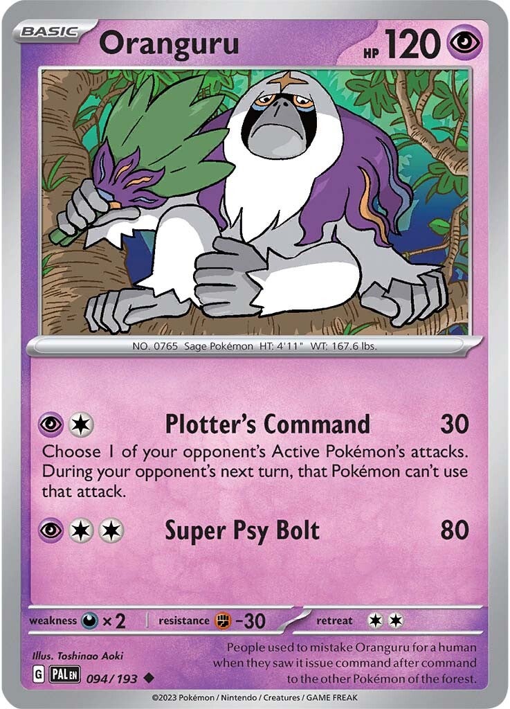 Oranguru (094/193) [Scarlet & Violet: Paldea Evolved] | Gear Gaming Bentonville