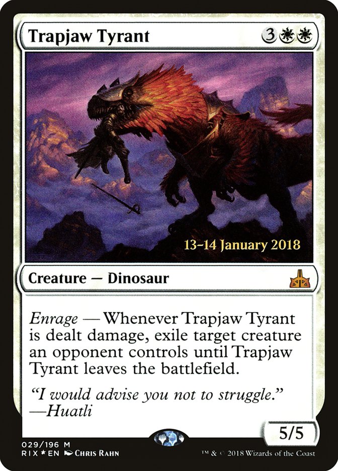 Trapjaw Tyrant [Rivals of Ixalan Prerelease Promos] | Gear Gaming Bentonville