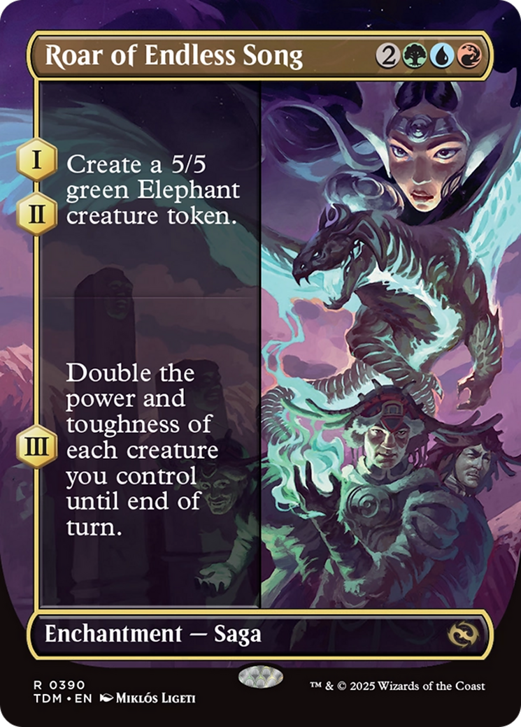 Roar of Endless Song (Borderless) [Tarkir: Dragonstorm] | Gear Gaming Bentonville