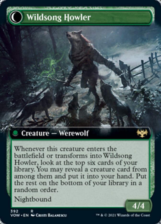 Howlpack Piper // Wildsong Howler (Extended Art) [Innistrad: Crimson Vow] | Gear Gaming Bentonville