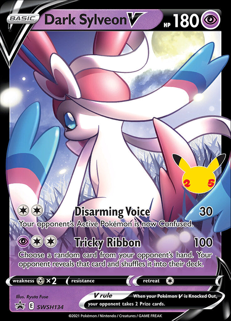 Dark Sylveon V (SWSH134) (Celebrations) [Sword & Shield: Black Star Promos] | Gear Gaming Bentonville