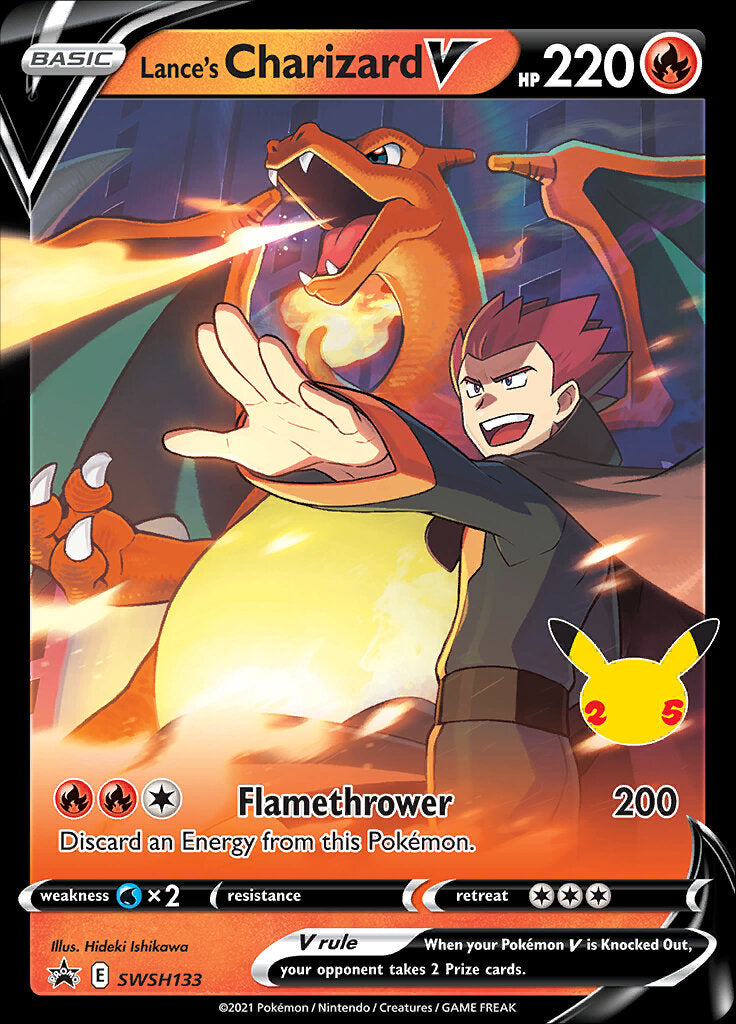 Lance's Charizard V (SWSH133) (Jumbo Card) [Sword & Shield: Black Star Promos] | Gear Gaming Bentonville