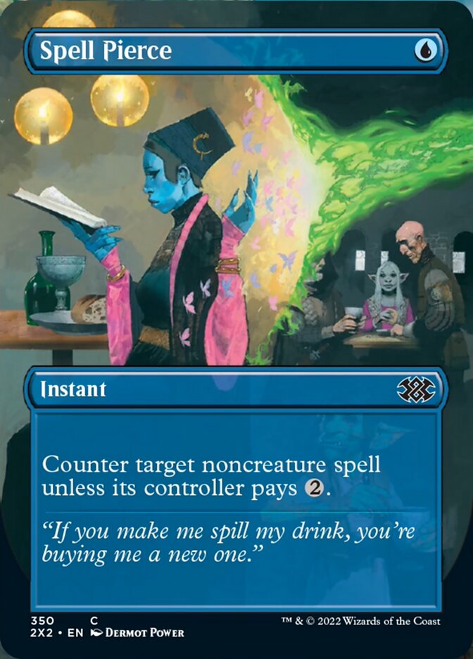 Spell Pierce (Borderless Alternate Art) [Double Masters 2022] | Gear Gaming Bentonville