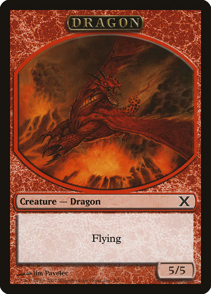 Dragon Token [Tenth Edition Tokens] | Gear Gaming Bentonville