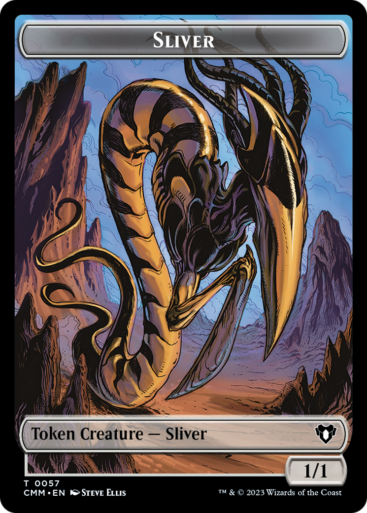 Copy (54) // Sliver Double-Sided Token [Commander Masters Tokens] | Gear Gaming Bentonville