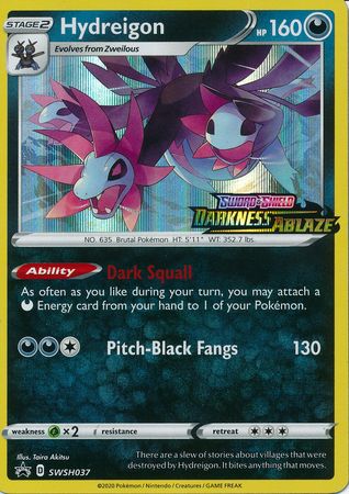 Hydreigon (SWSH037) (Prerelease Promo) [Sword & Shield: Black Star Promos] | Gear Gaming Bentonville