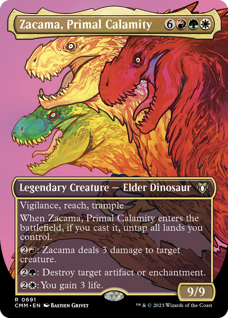 Zacama, Primal Calamity (Borderless Profile) [Commander Masters] | Gear Gaming Bentonville