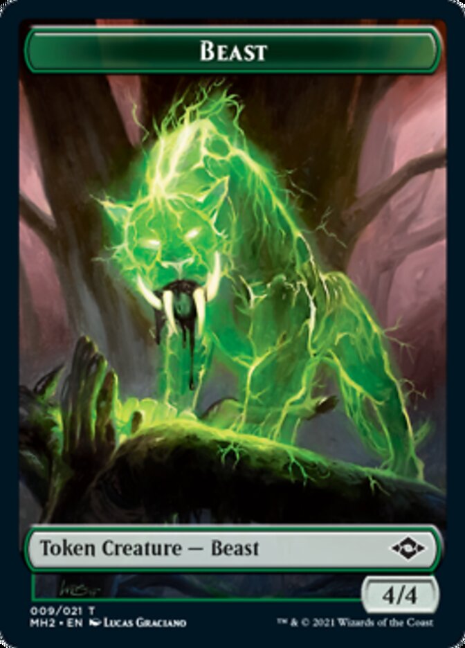 Beast // Clue (15) Double-Sided Token [Modern Horizons 2 Tokens] | Gear Gaming Bentonville