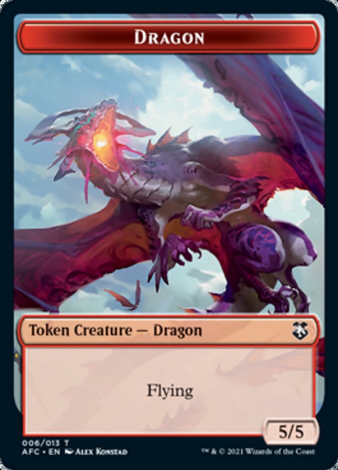 Dragon // Dragon Spirit Double-Sided Token [Dungeons & Dragons: Adventures in the Forgotten Realms Commander Tokens] | Gear Gaming Bentonville