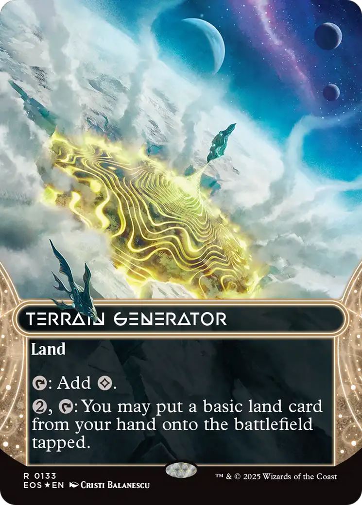 Terrain Generator (0133) (Borderless) (Galaxy Foil) [Edge of Eternities: Stellar Sights] | Gear Gaming Bentonville