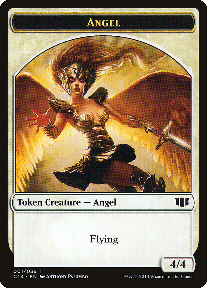 Angel // Cat Double-Sided Token [Commander 2014 Tokens] | Gear Gaming Bentonville