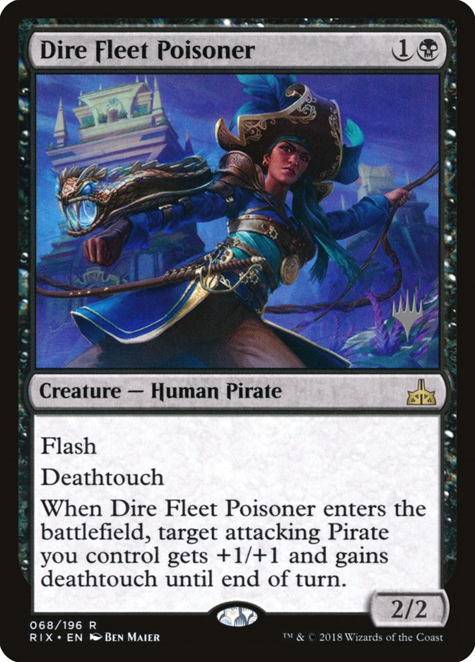 Dire Fleet Poisoner (Promo Pack) [Rivals of Ixalan Promos] | Gear Gaming Bentonville