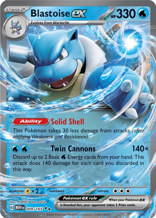 Blastoise ex (009/165) [Scarlet & Violet: 151] | Gear Gaming Bentonville