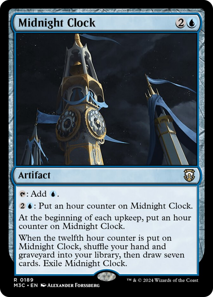 Midnight Clock (Ripple Foil) [Modern Horizons 3 Commander] | Gear Gaming Bentonville