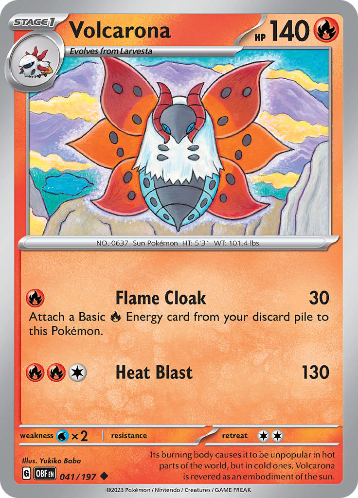 Volcarona (041/197) [Scarlet & Violet: Obsidian Flames] | Gear Gaming Bentonville