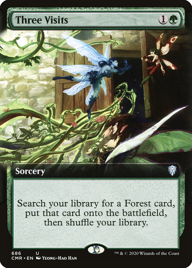 Three Visits (Extended Art) [Commander Legends] | Gear Gaming Bentonville
