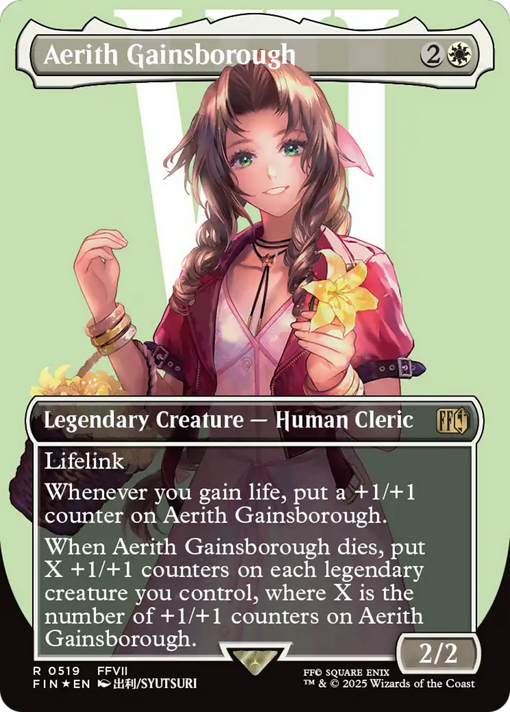 Aerith Gainsborough (Borderless) (Surge Foil) [FINAL FANTASY] | Gear Gaming Bentonville