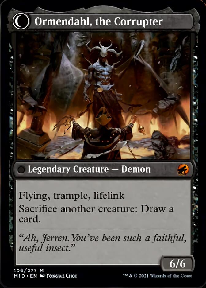Jerren, Corrupted Bishop // Ormendahl, the Corrupted [Innistrad: Midnight Hunt] | Gear Gaming Bentonville