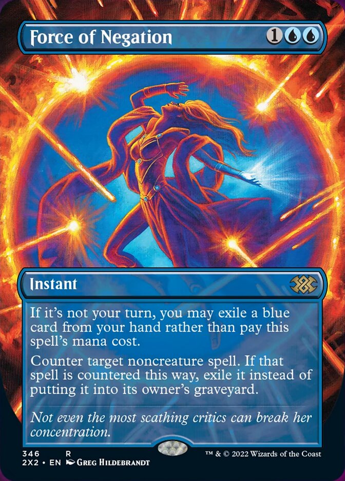 Force of Negation (Borderless Alternate Art) [Double Masters 2022] | Gear Gaming Bentonville