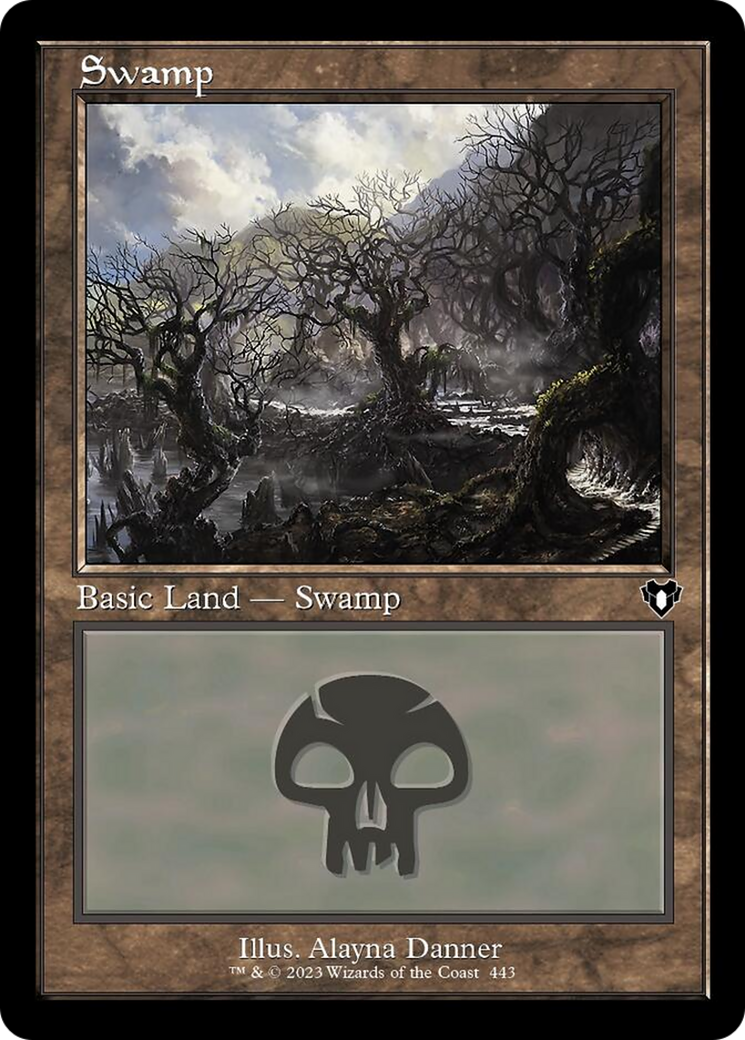 Swamp (443) (Retro) [Commander Masters] | Gear Gaming Bentonville