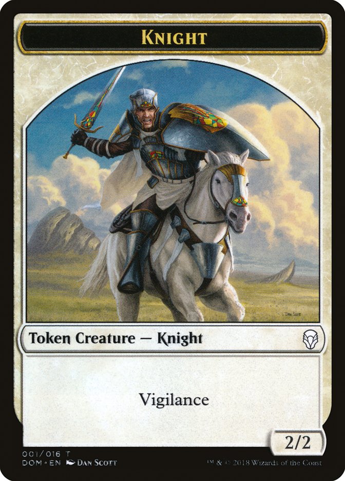 Knight Token (001/016) [Dominaria Tokens] | Gear Gaming Bentonville