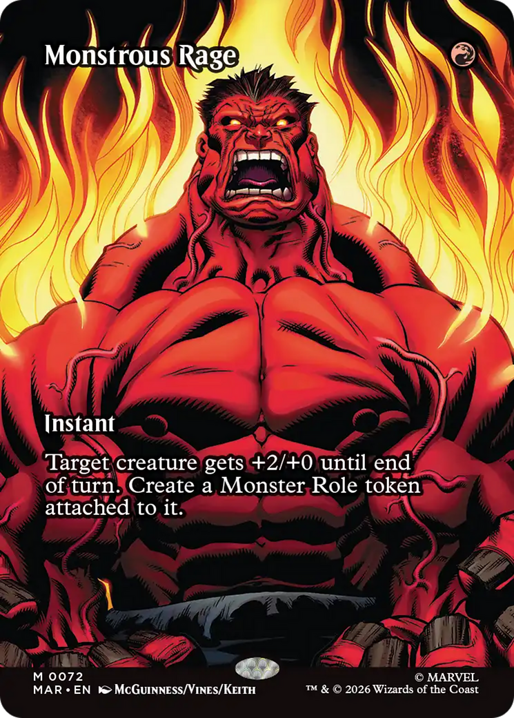 Monstrous Rage (Borderless) [Marvel Universe: Eternal-Legal] | Gear Gaming Bentonville
